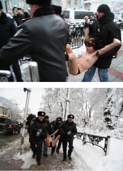 Фото задержания активисток FEMEN у ВР Фото задержания активисток FEMEN у ВР