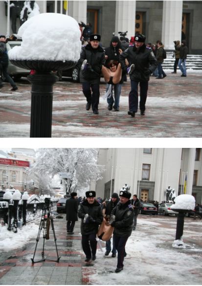 Фото задержания активисток FEMEN у ВР Фото задержания активисток FEMEN у ВР