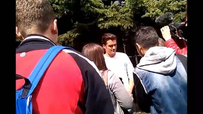 Орландо Блум посетил Славянск и Краматорск. Фото, Видео